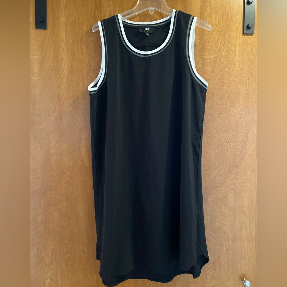 Black sleeveless dress/swim cover